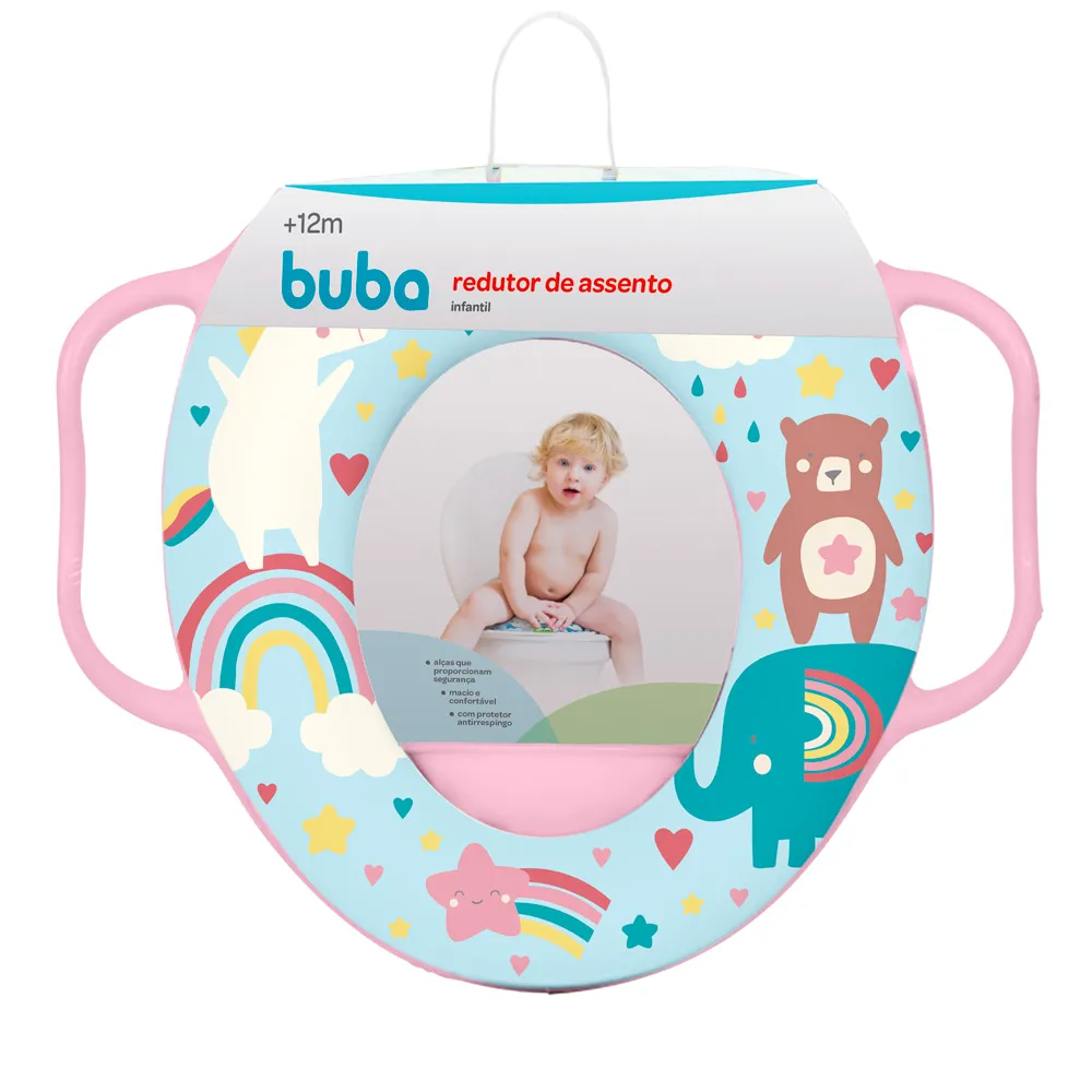 Redutor de Assento Infantil Buba +12 Meses Arco Iris Desenhos Sortidos 1 Unidade