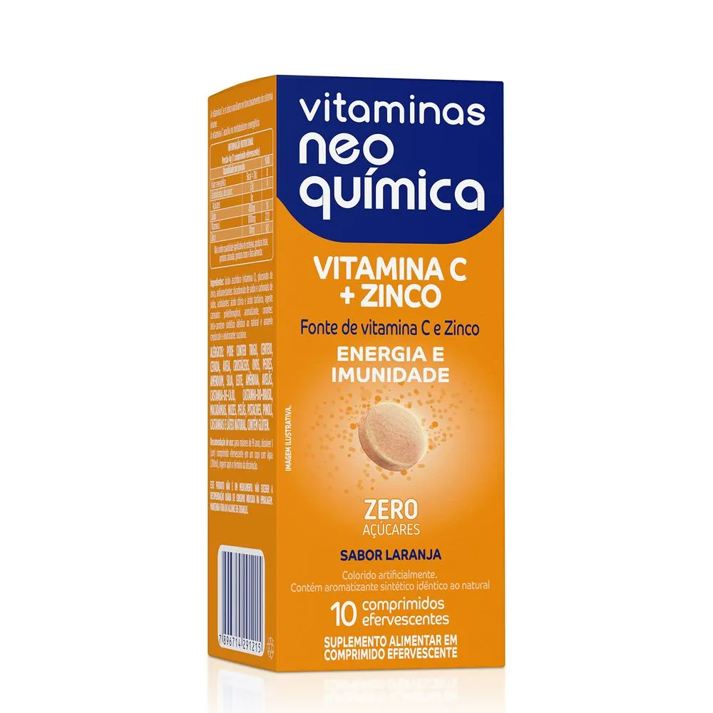Vitamina C + Zinco Neo Química 10 Comprimidos Efervescentes