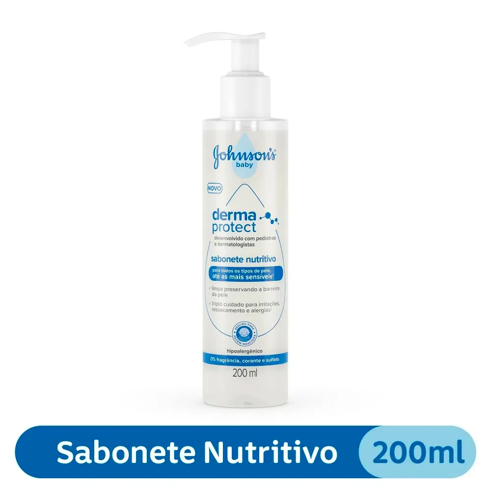 Sabonete Nutritivo Derma Protect Johnson's Baby Verso