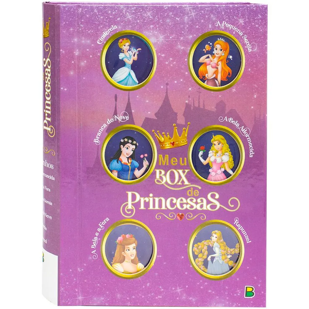 Livro Infantil Meu Box de Princesas com 6 Unidades