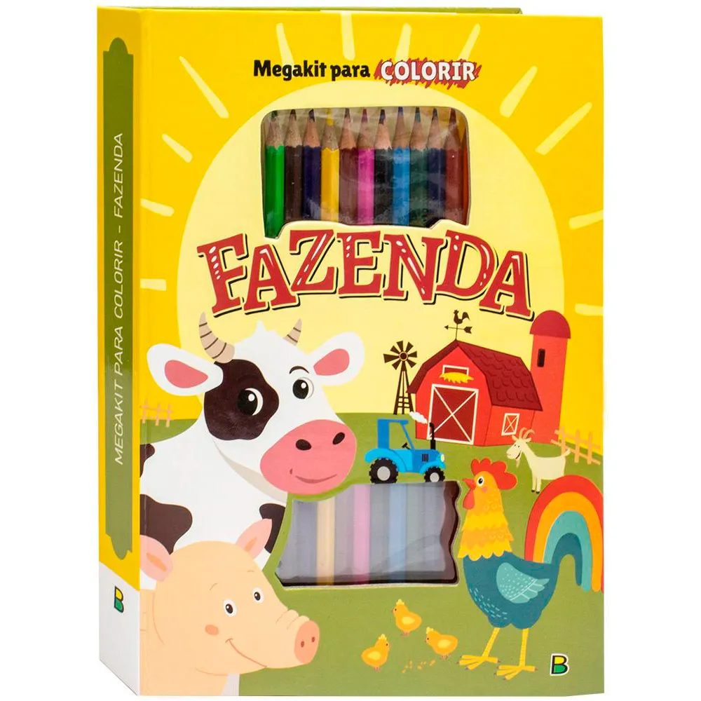 Livro Infantil Megakit para Colorir Fazenda
