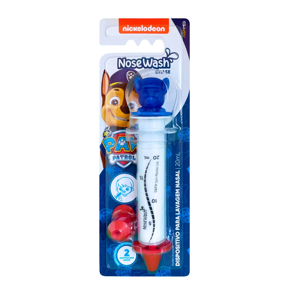 Seringa para Lavagem Nasal Infantil Nosewash Patrulha Canina Chase 20ml