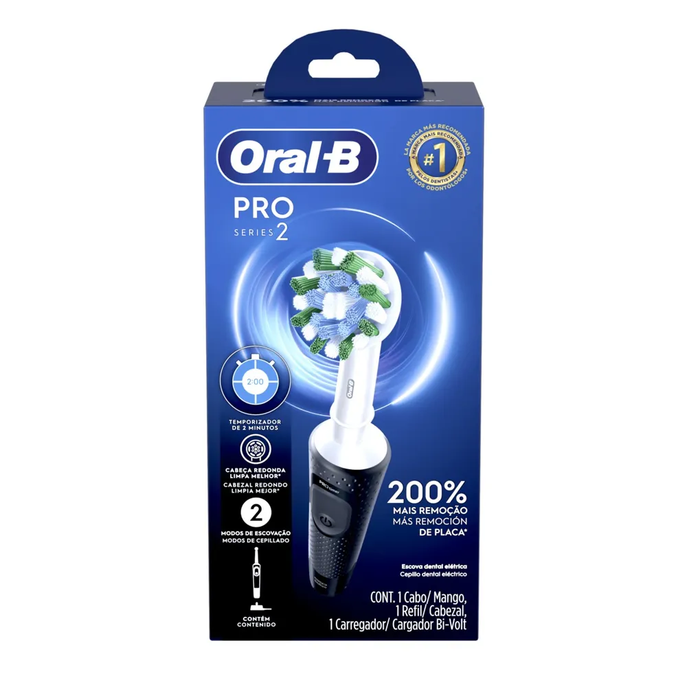 Escova Dental Elétrica Oral-B Pro Series 2 Recarregável e 2 Refil