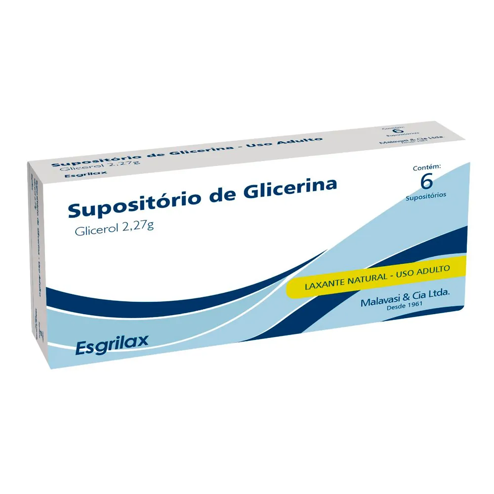 Supositório de Glicerina Esgrilax com 6 Unidades - Drogaria Araujo