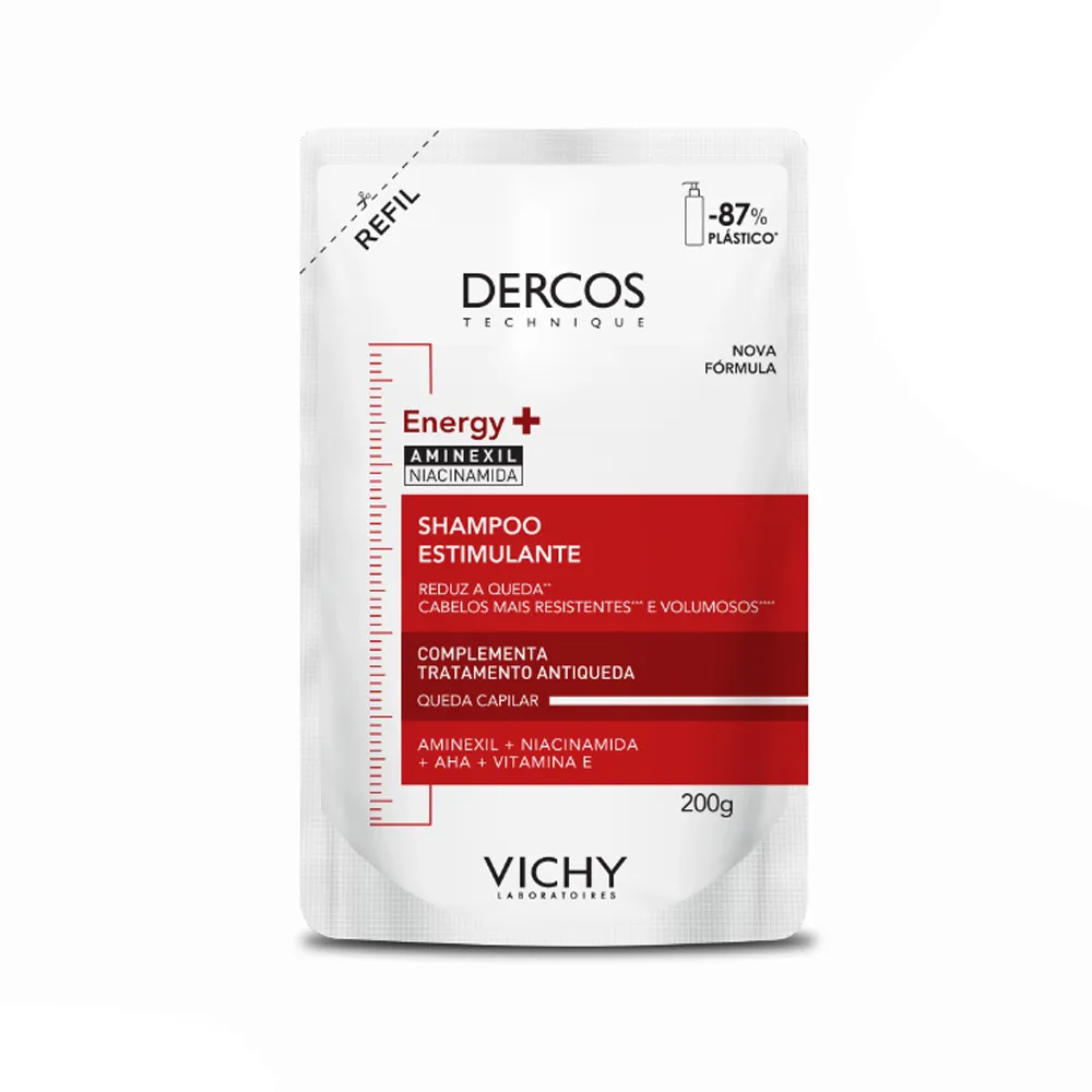 Shampoo Estimulante Dercos Energy+ Vichy Refil 200g