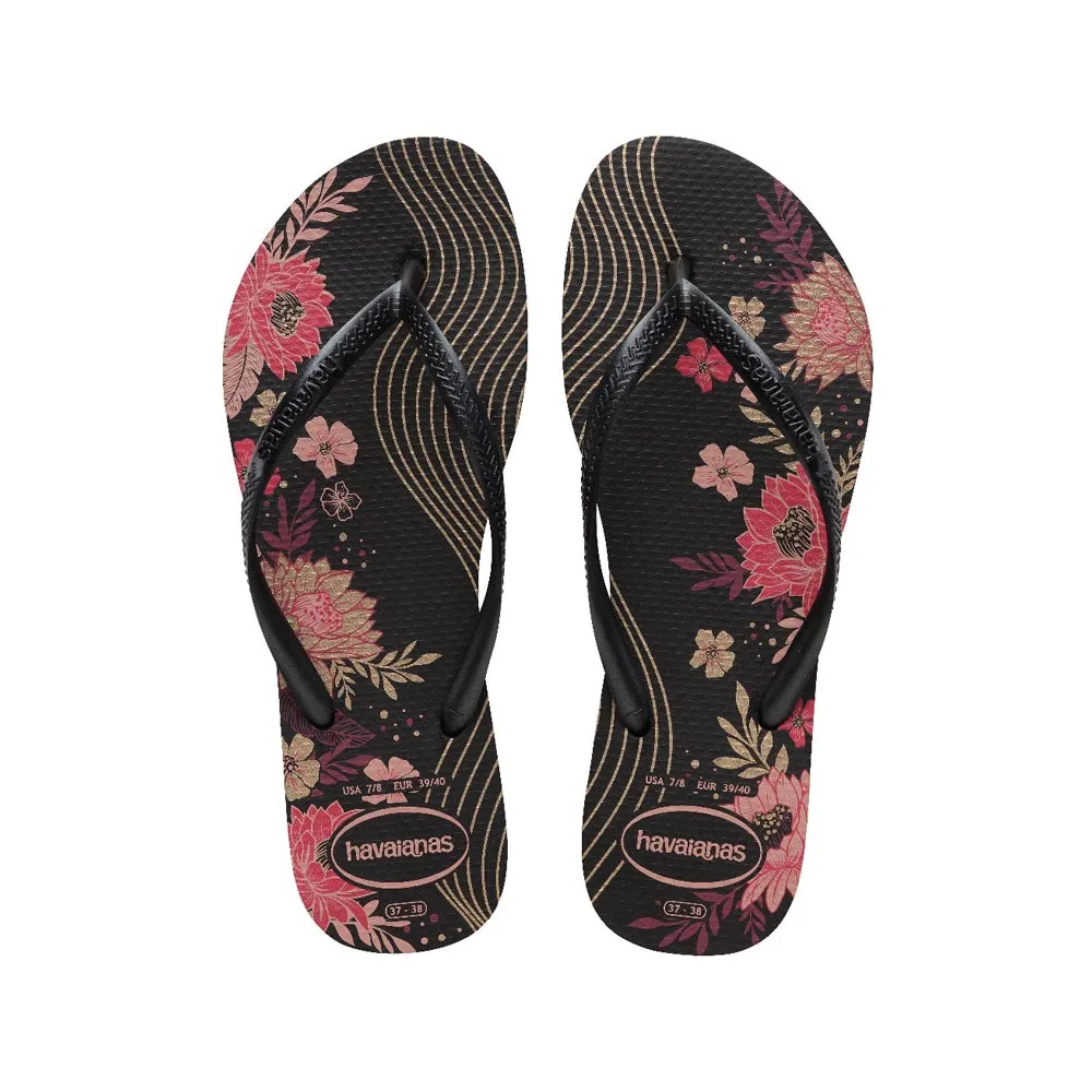 Sandália Havaiana Slim Organic Preto 39/40 1 Par