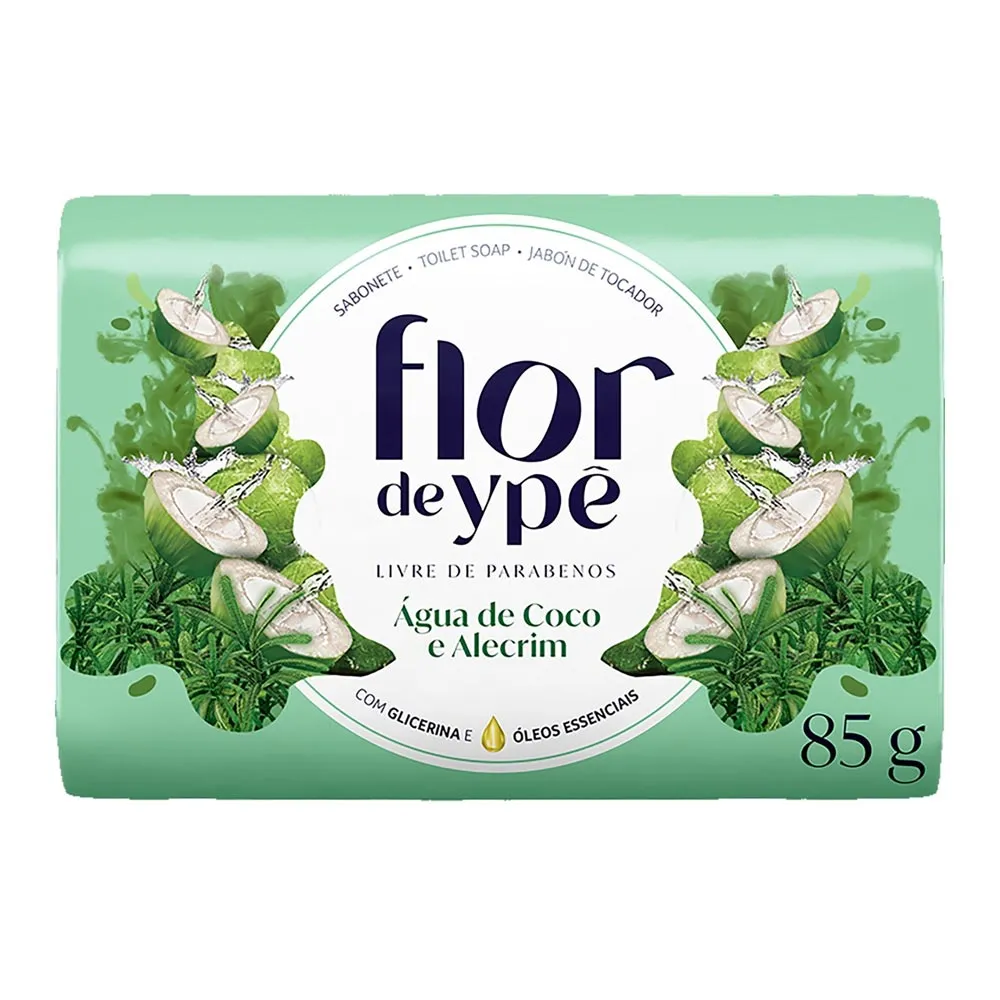 Sabonete Flor de Ypê Água de Coco e Alecrim 85g