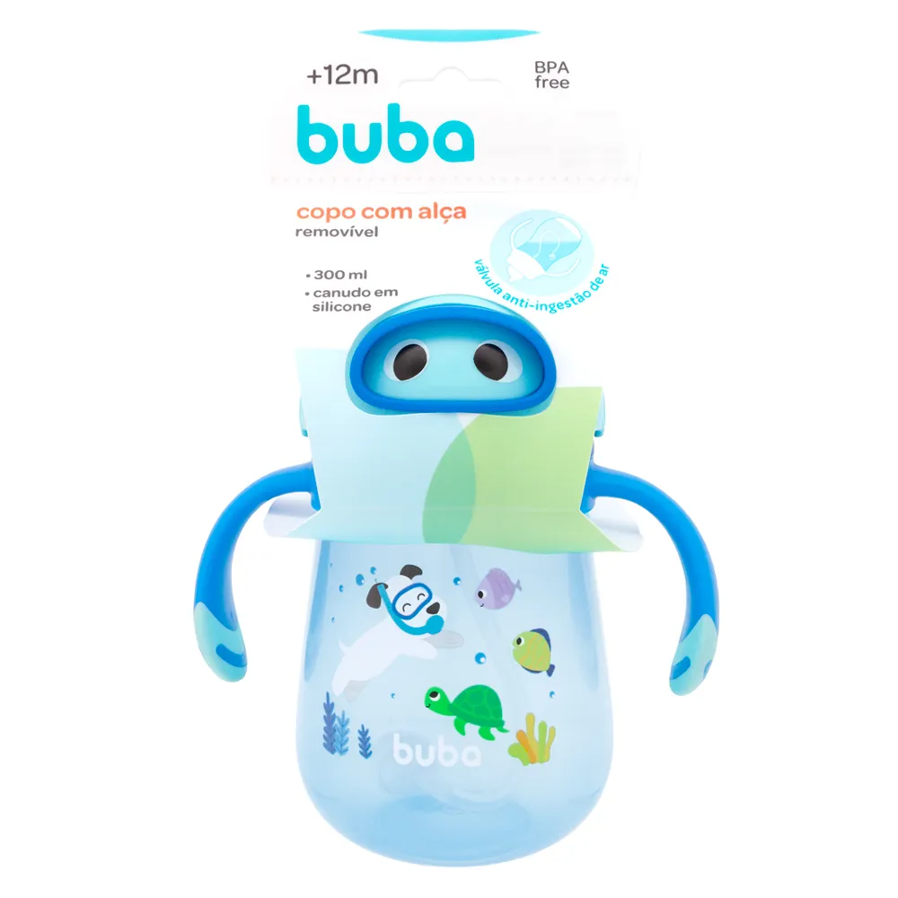 Copo Buba com Alça Mergulho 12+ Meses Azul 300ml 2