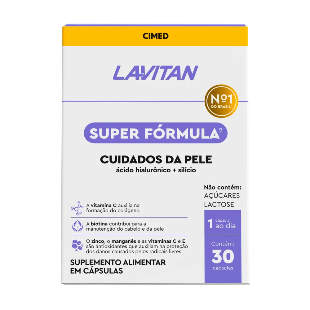 Lavitan Cuidados da Pele Super Fórmula com 30 Cápsulas