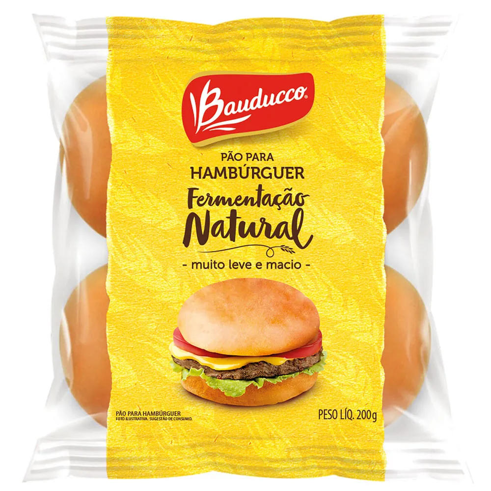 Pão de Hambúrguer Bauducco Fermentação Natural 200g