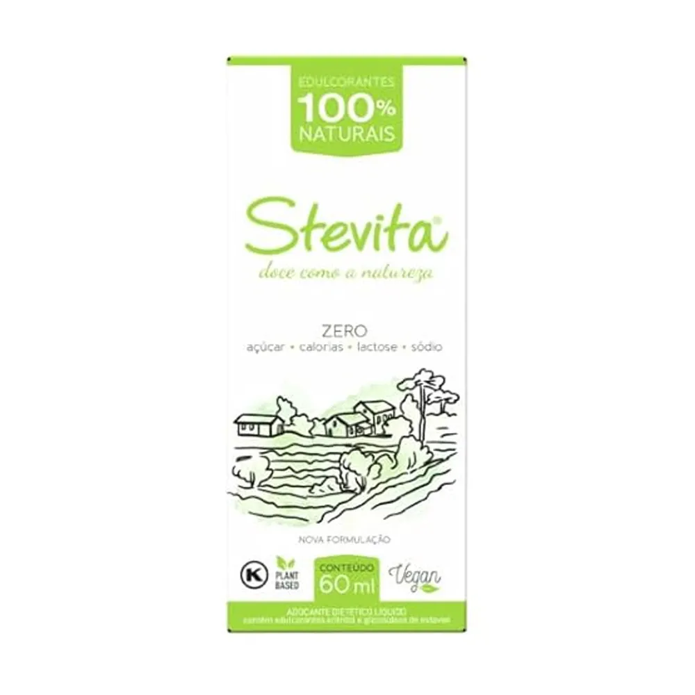 Adocante Líquido Stevita Edulcorantes 100% Naturais 60ml