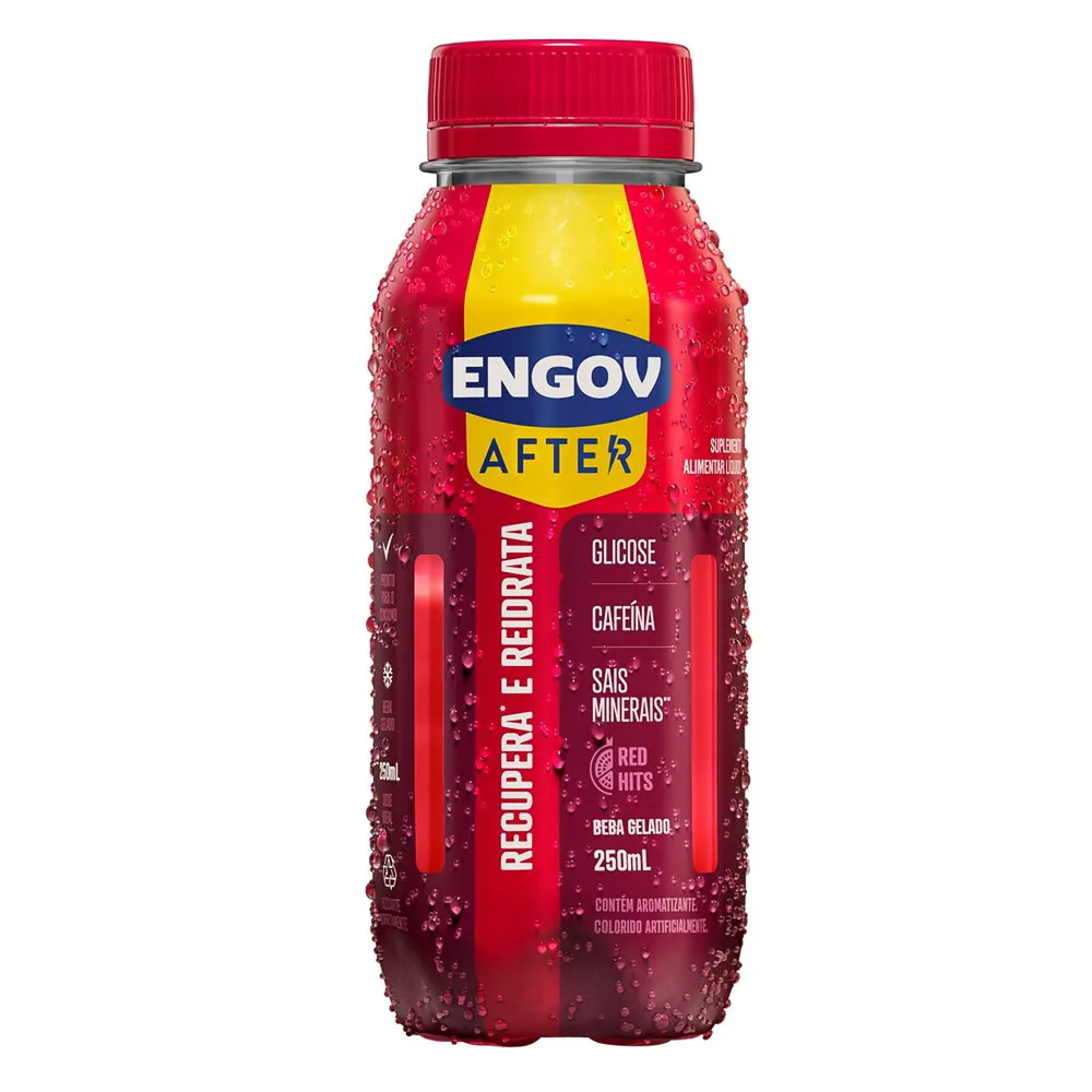 Bebida Engov After Red Hits 250ml Frente