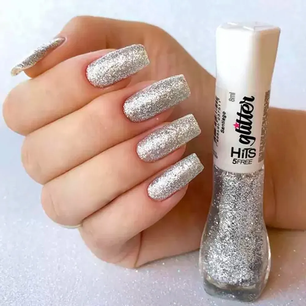 Esmalte Hits Glitter 5Free Cor Santiago 8ml_3