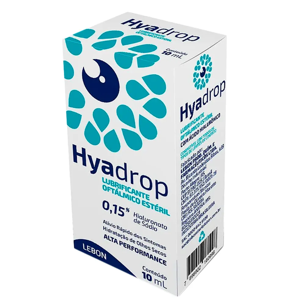 Hyadrop Lubrificante Oftálmico Estéril com 10ml