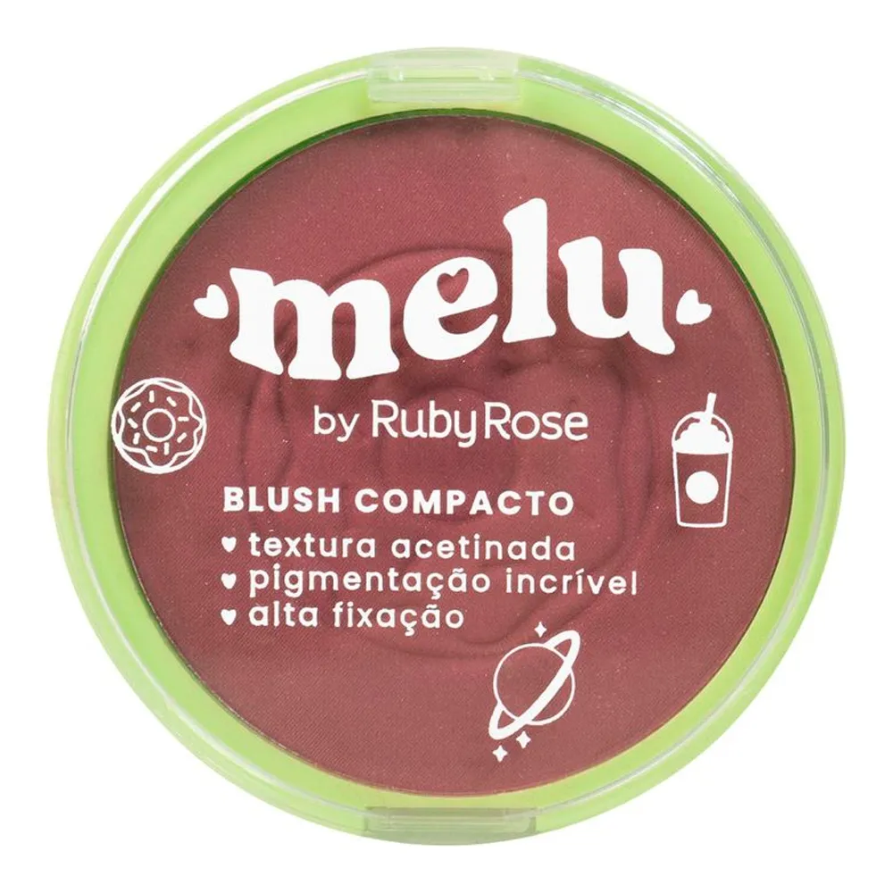 Blush Compacto Melu Ruby Rose RR8715 Cor Grape 10g