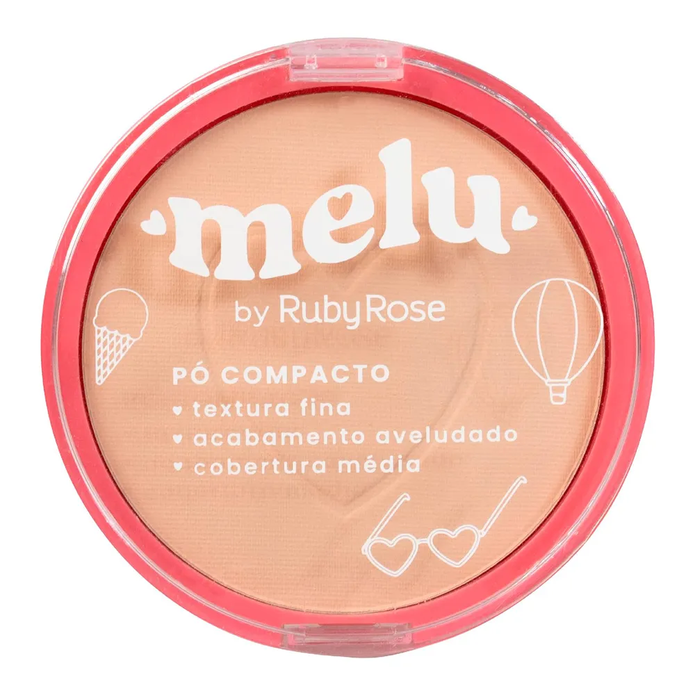 Pó Compacto Facial Ruby Rose Melu Cor RR8531 C10 10g