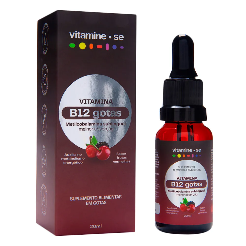 Vitamine-se Vitamina B12 Sabor Frutas Vermelhas Gotas 20ml