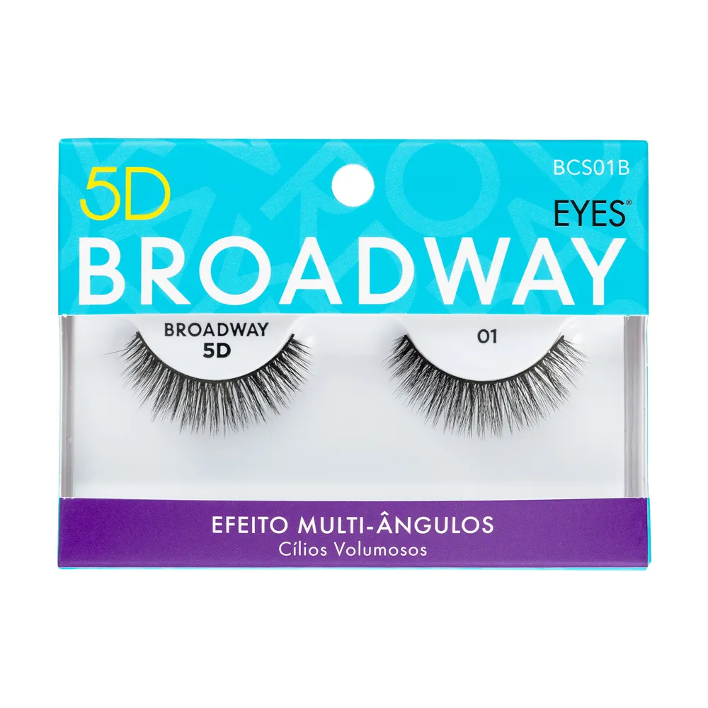 Cílios Broadway Eyes 5D Efeito Multi-Ângulos 01 BCS01B