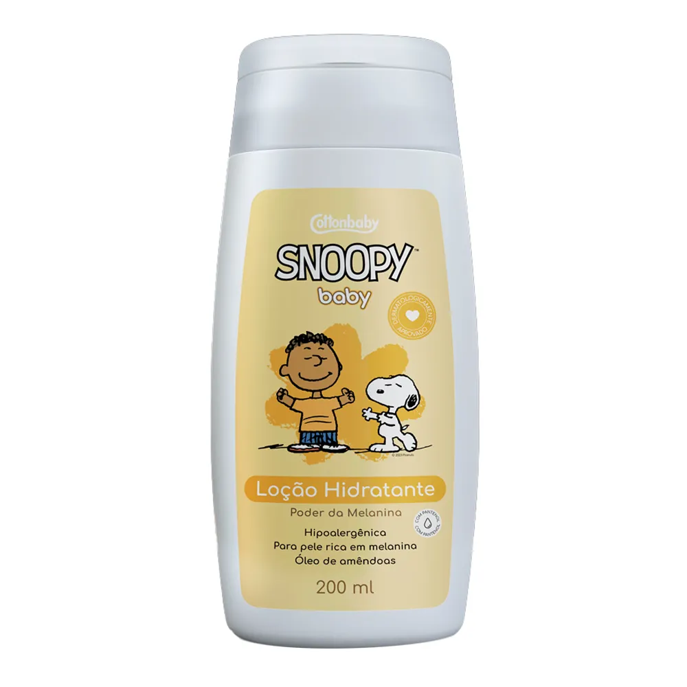 Loção Hidratante Cottonbaby Snoopy Baby Poder da Melanina 200ml