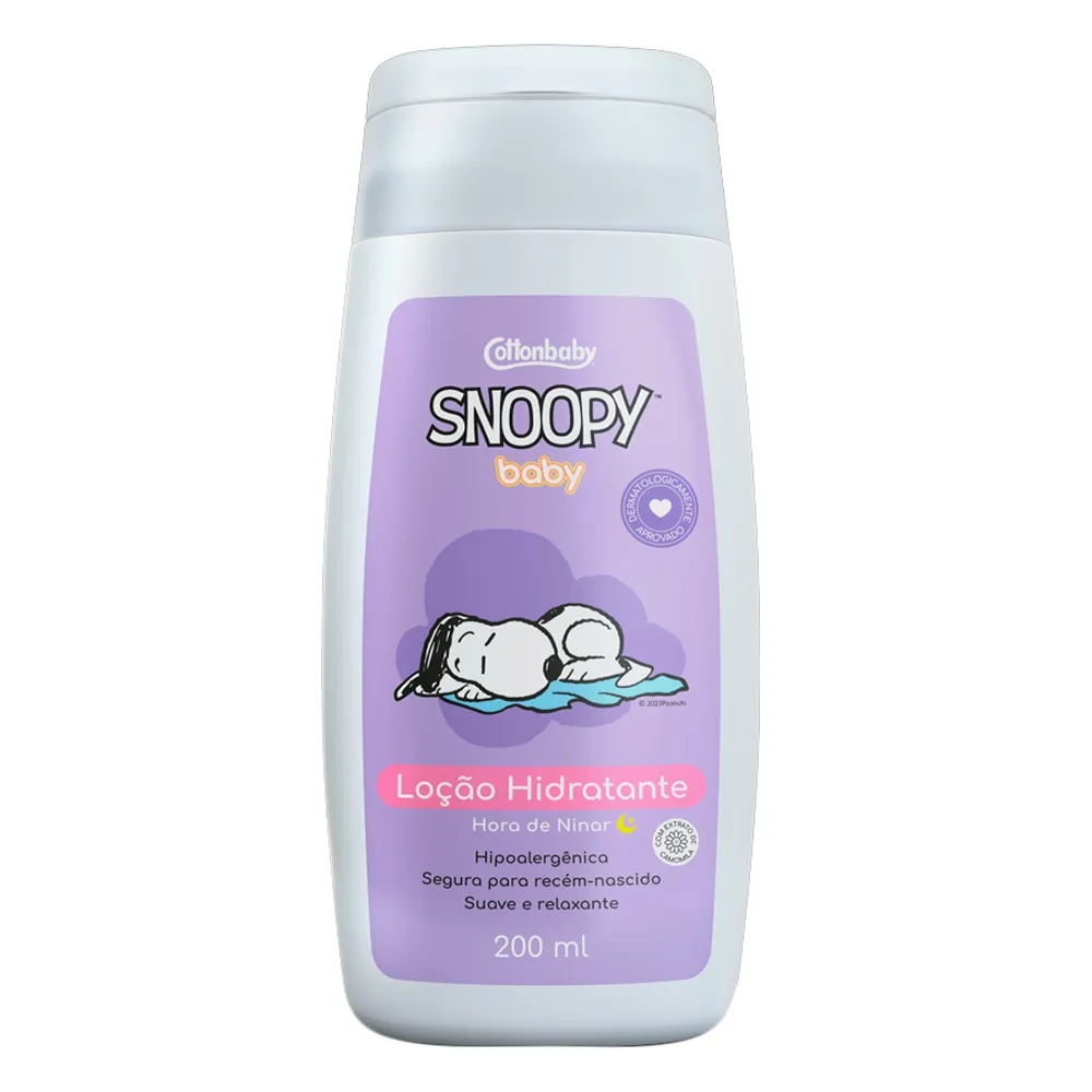 Loção Hidratante Cottonbaby Snoopy Baby Hora de Ninar 200ml