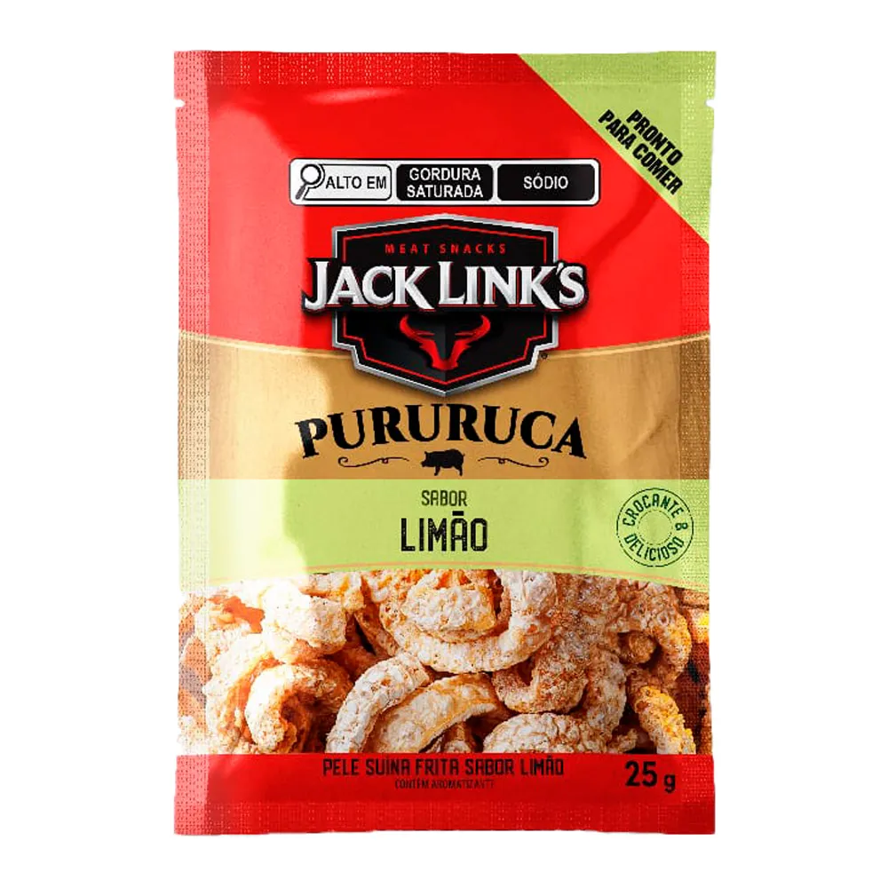 Pururuca Pronta Jack Link's Sabor Limão 25g