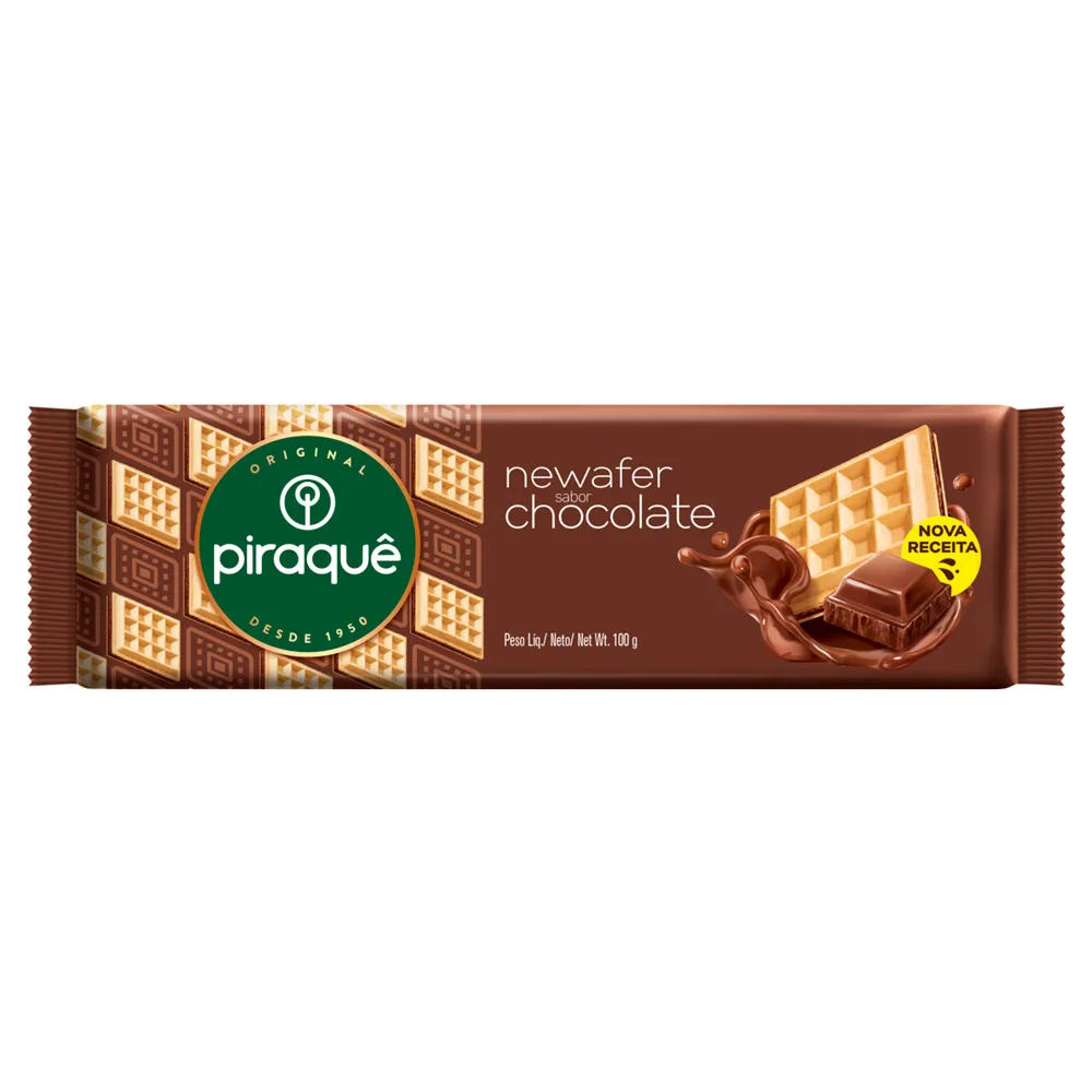 Biscoito Piraquê Newafer Sabor Chocolate 100g