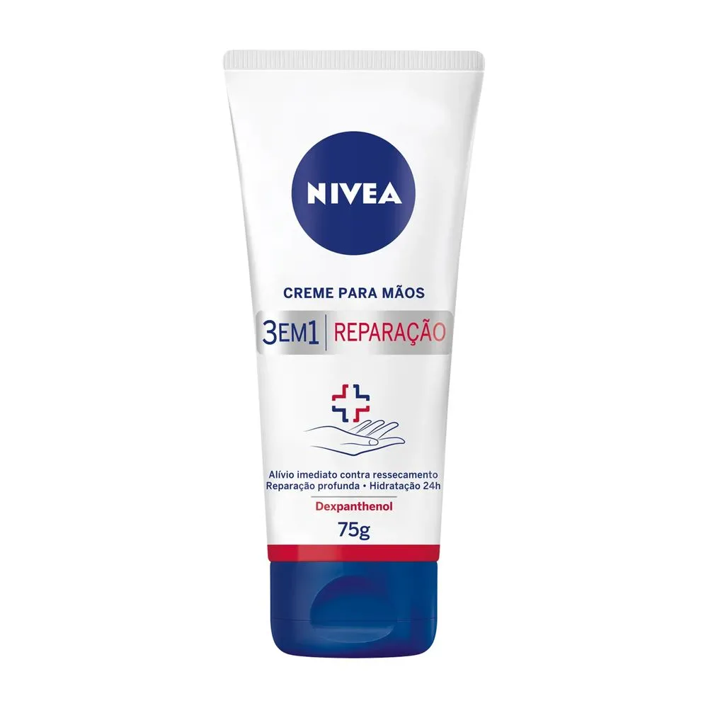 Creme para Mãos Nivea 3 em 1 Reparação 75g