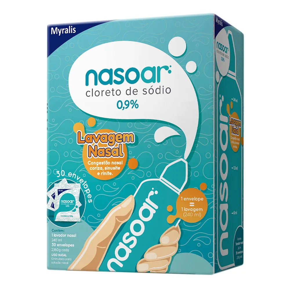 Nasoar 0,9% com 30 Envelopes + Frasco