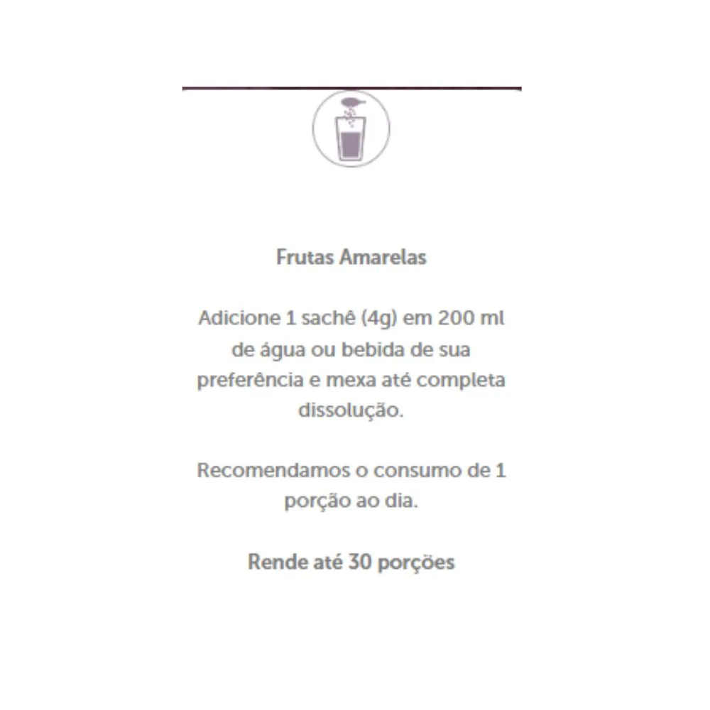 Colágeno Hidrolisado Verisol Sanavita Sabor Frutas Amarelas com 30 Sachês de 4g cada