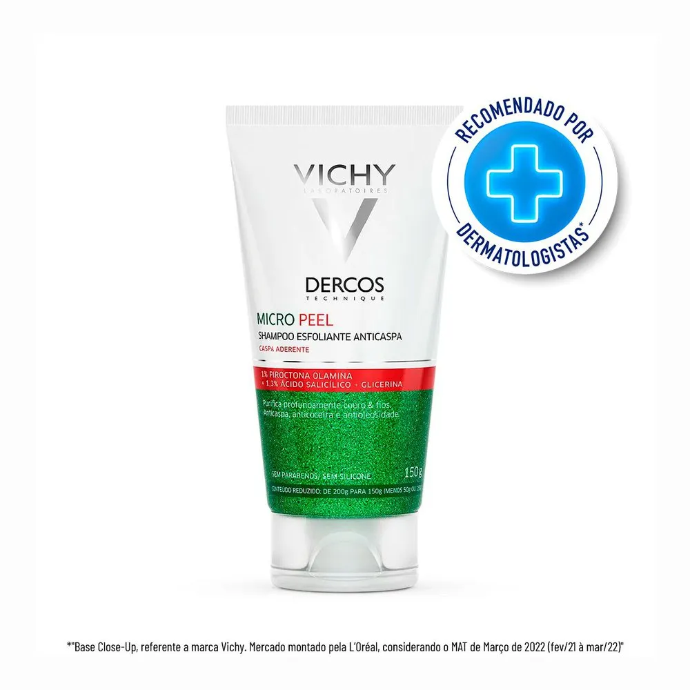 Dercos Micro Peel Vichy Shampoo Esfoliante Anticaspa 150g