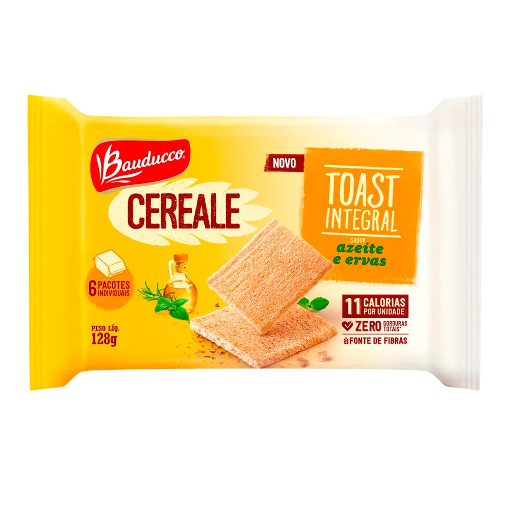 Torrada Bauducco Cereale Toast Integral Azeite e Ervas 128g