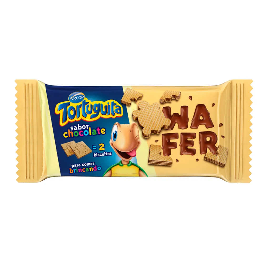 Biscoito Wafer Arcor Tortuguita Chocolate 85g