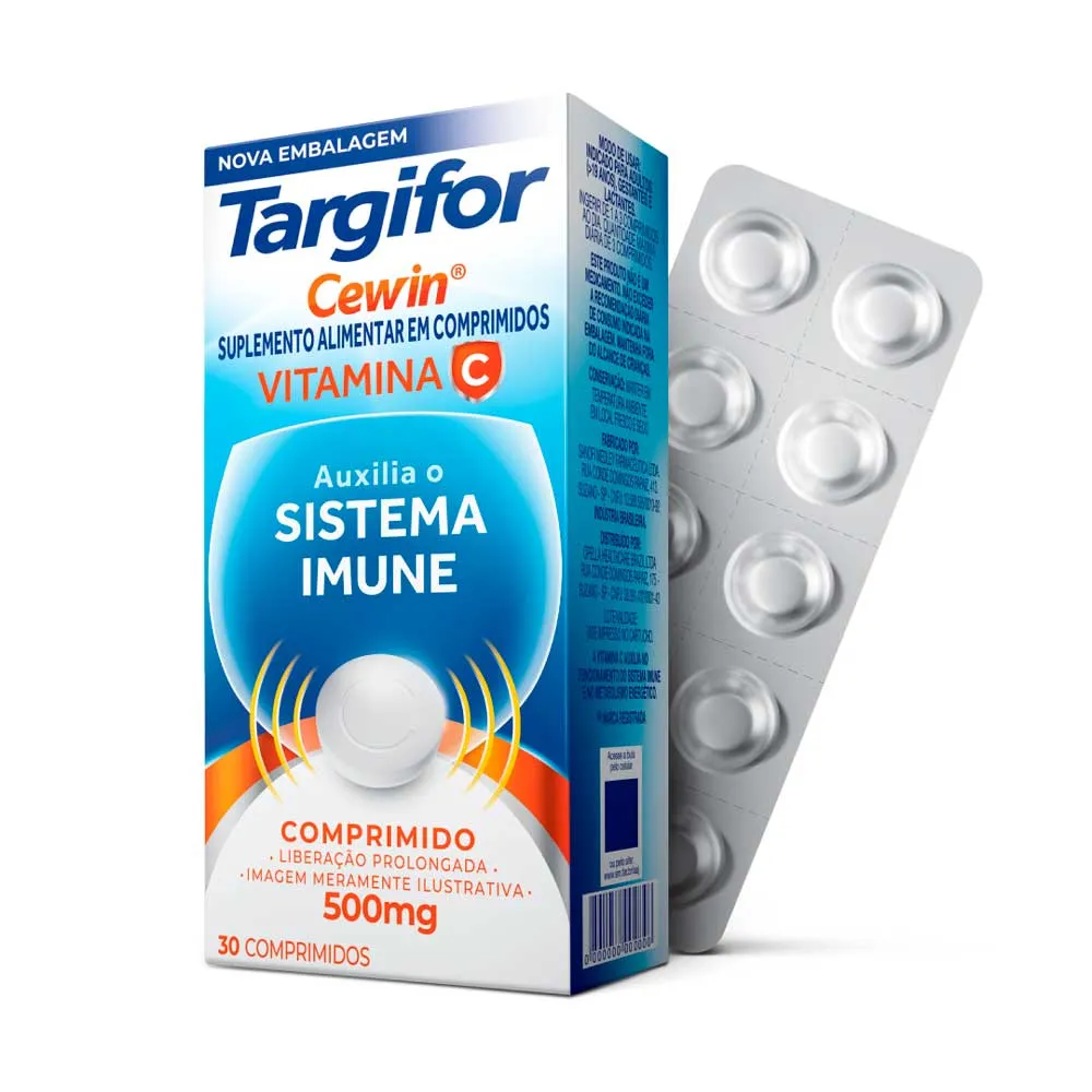 Vitamina C Targifor Cewin 500mg 30 Comprimidos de Liberação Prolongada
