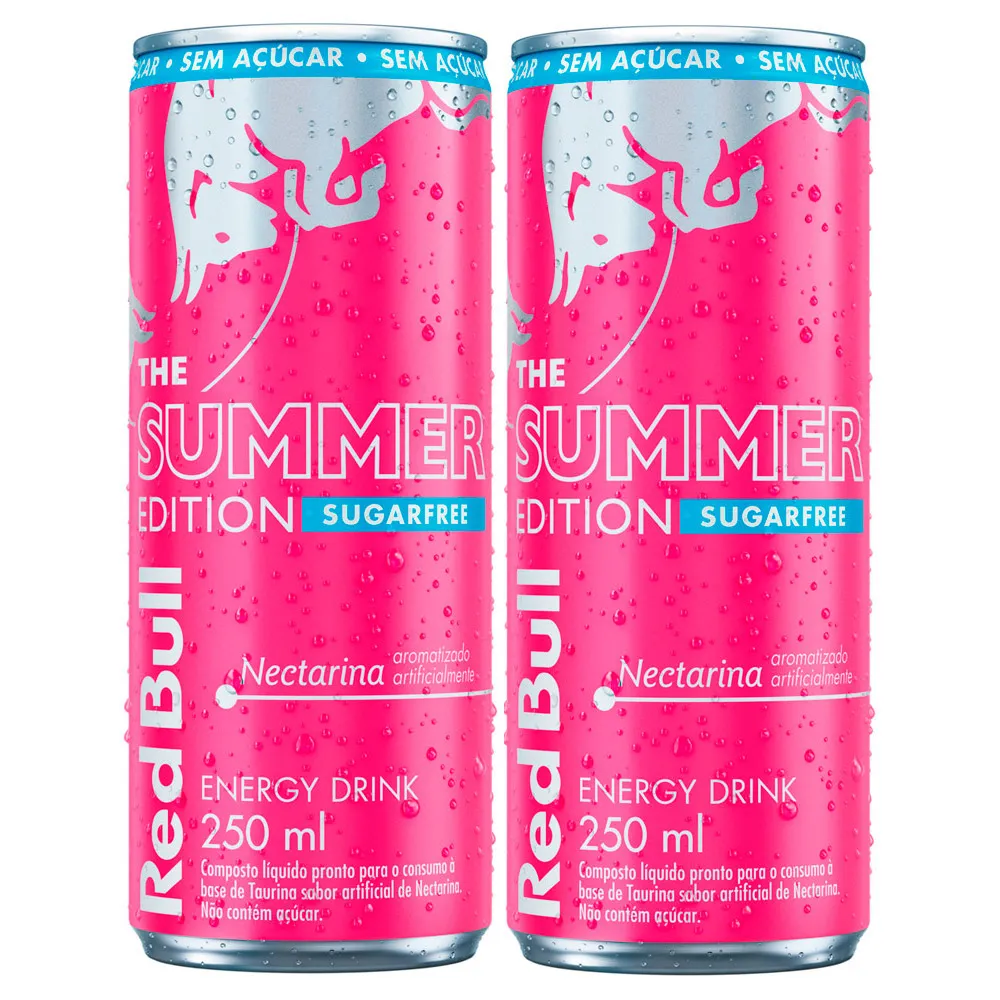 Kit 2 Energético Red Bull The Summer Edition Sabor Nectarina Zero