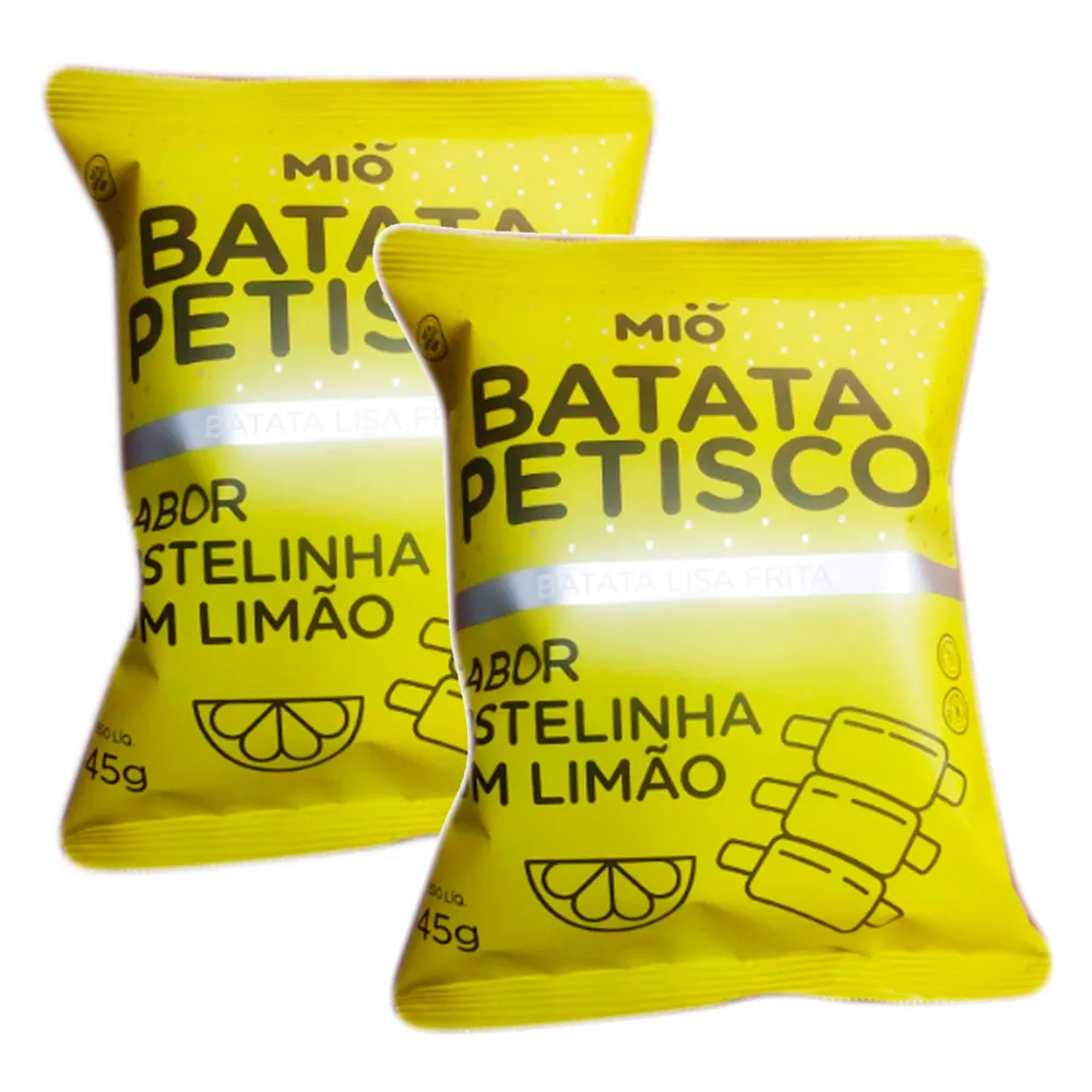Kit 2 Batata Petisco Mió Sabor Costelinha com Limão 45g