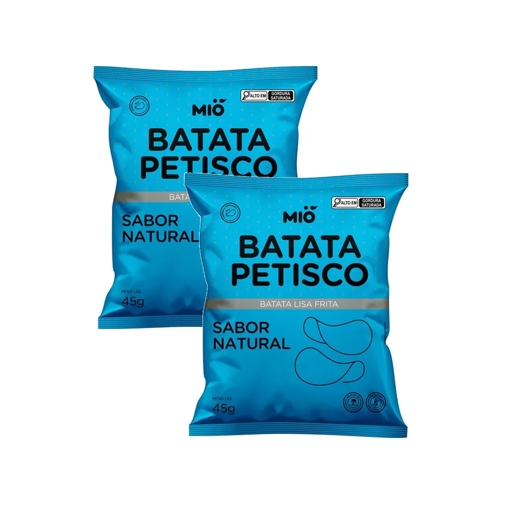Kit 2 Batata Petisco Mió Sabor Natural 45g - Drogaria Araujo
