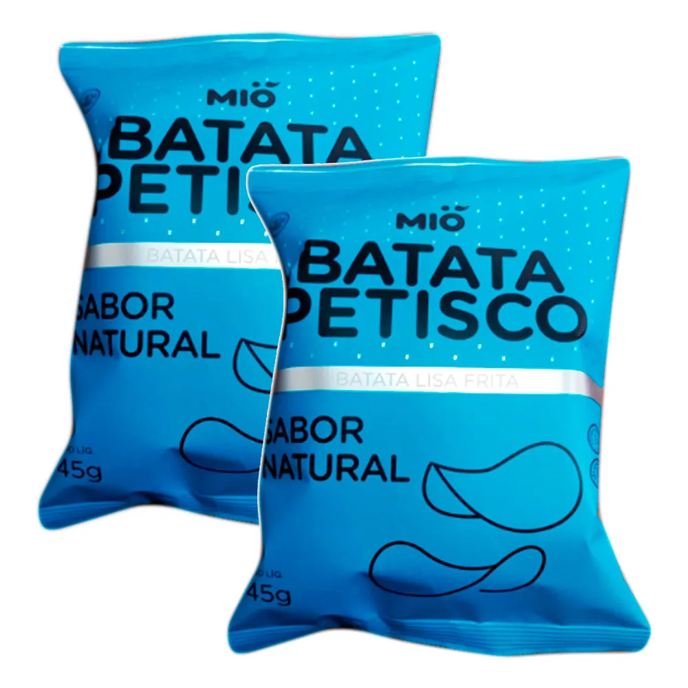 Kit 2 Batata Petisco Mió Sabor Natural 45g