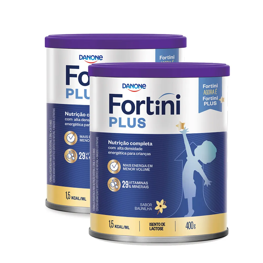 Kit 2 Fortini Plus Pó Baunilha 400g - Drogaria Araujo