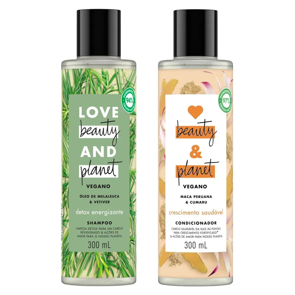 Kit 1 Condicionador Love Beauty And Planet Vegano Crescimento