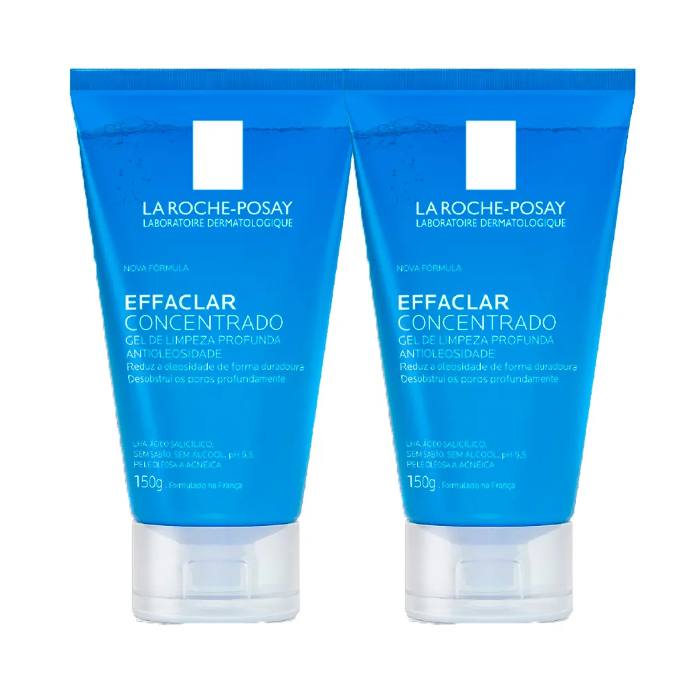 Kit 2 Gel de Limpeza Facial Effaclar Concentrado La Roche-Posay