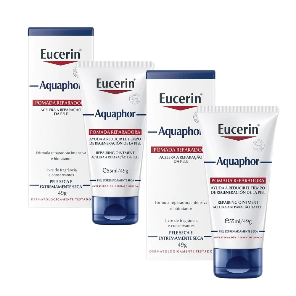 Kit 2 Eucerin Aquaphor Creme Reparador Intensivo 49g